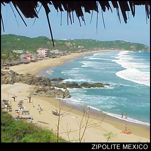 Playa nudista en Zipolite México